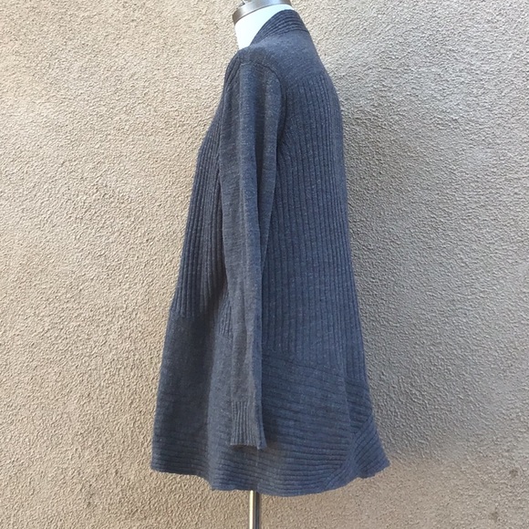 Eileen Fisher Wool/Silk/Linen Open Ribbed Cardigan - Picture 2 of 8